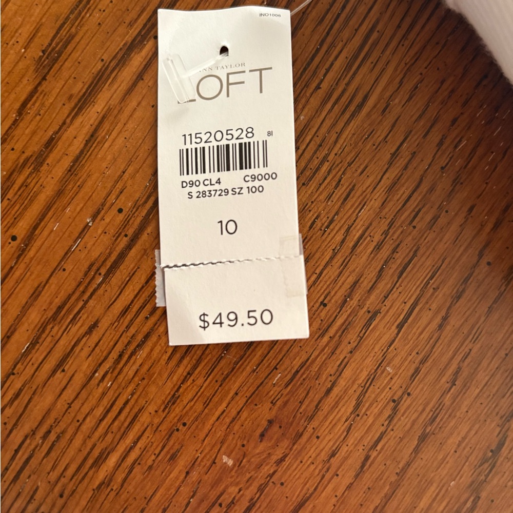 LOFT White Cargo Pants Size 10. NWT - Picture 6 of 7